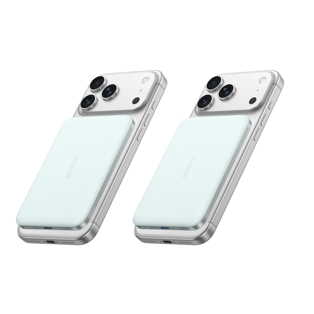 Anker Nano Power Bank (5K, MagGo, Slim), 2-pack
