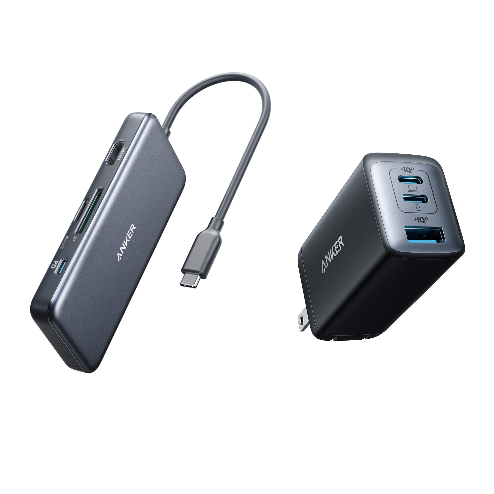 Anker Nano Charging Station (6-in-1, 67W) and Anker 341 USB-C Hub (7-in-1)