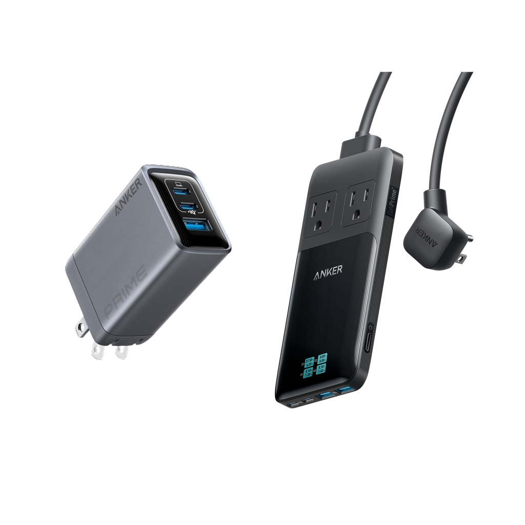 Anker Prime 6-in-1 Charging Station (140W) and Anker Prime Charger (100W, 3 Ports, GaN)